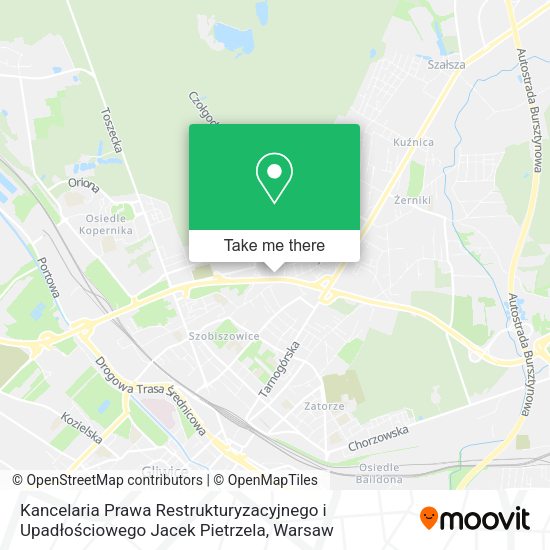 Kancelaria Prawa Restrukturyzacyjnego i Upadłościowego Jacek Pietrzela map