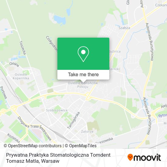 Prywatna Praktyka Stomatologiczna Tomdent Tomasz Matla map