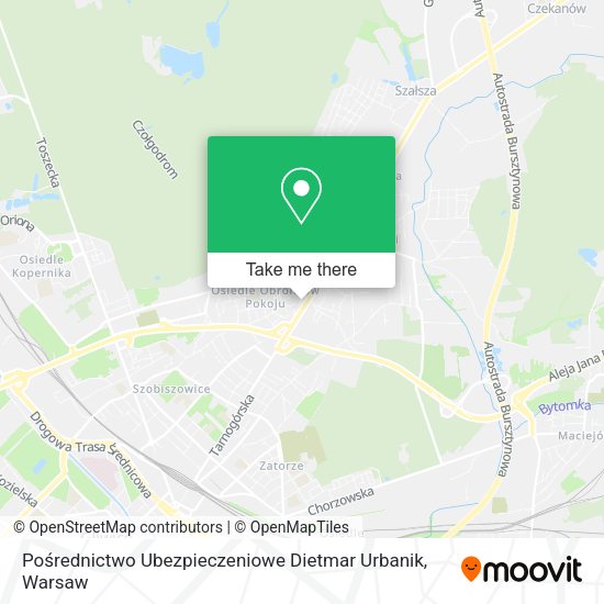 Pośrednictwo Ubezpieczeniowe Dietmar Urbanik map