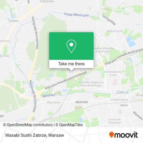 Wasabi Sushi Zabrze map