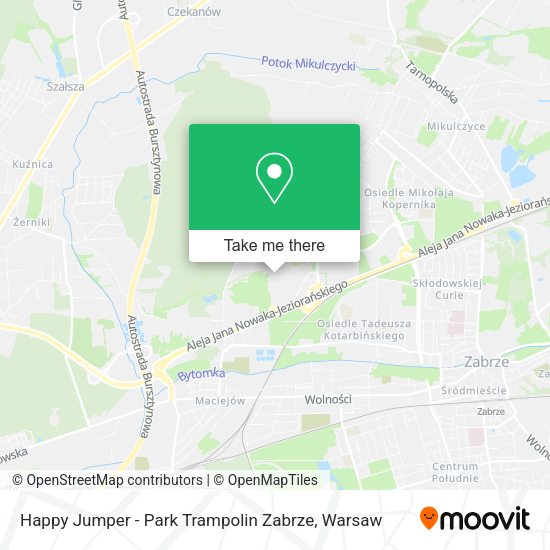 Happy Jumper - Park Trampolin Zabrze map