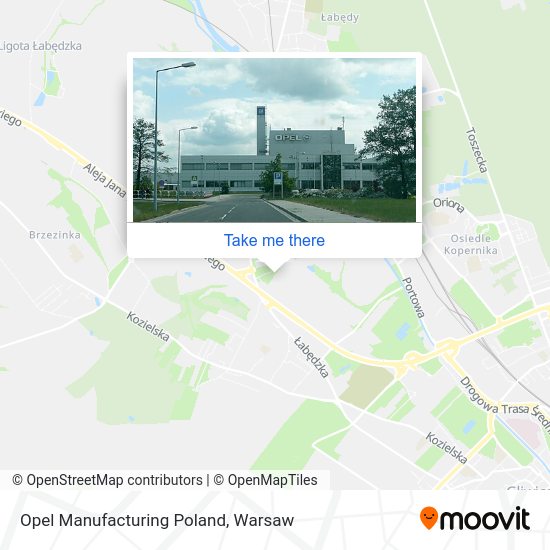 Карта Opel Manufacturing Poland