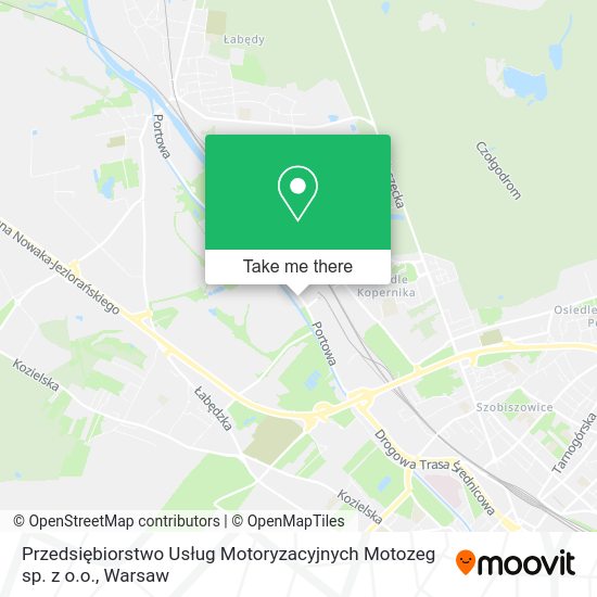 Карта Przedsiębiorstwo Usług Motoryzacyjnych Motozeg sp. z o.o.