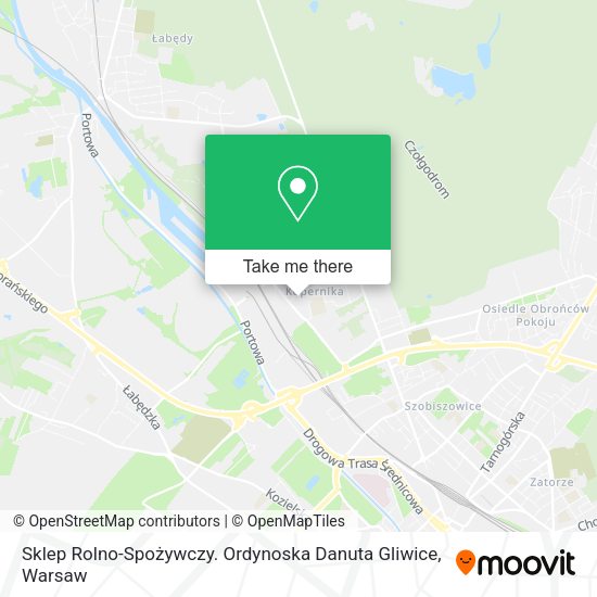 Sklep Rolno-Spożywczy. Ordynoska Danuta Gliwice map