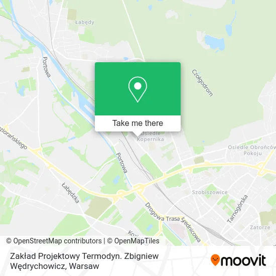 Карта Zakład Projektowy Termodyn. Zbigniew Wędrychowicz