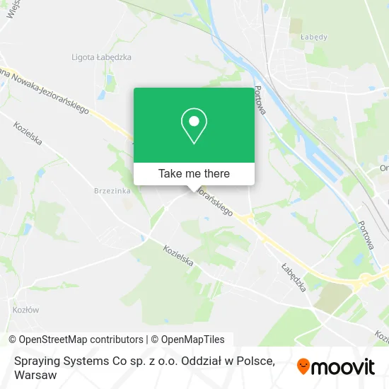 Карта Spraying Systems Co sp. z o.o. Oddział w Polsce