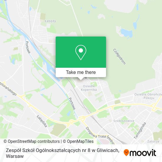 Zespół Szkół Ogólnokształcących nr 8 w Gliwicach map