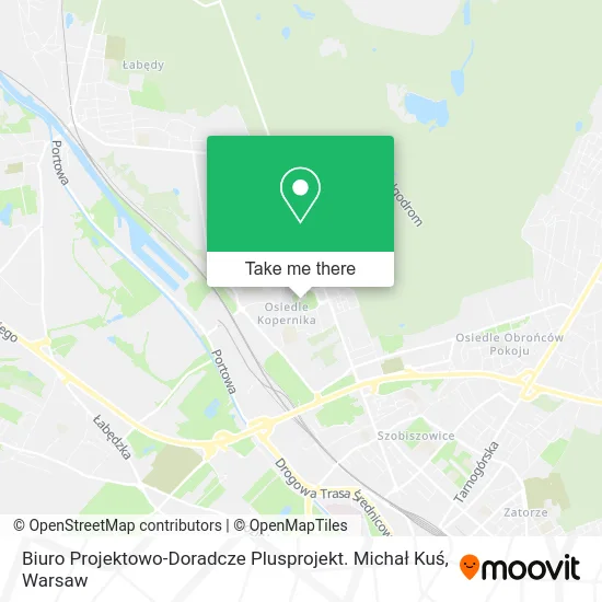 Карта Biuro Projektowo-Doradcze Plusprojekt. Michał Kuś