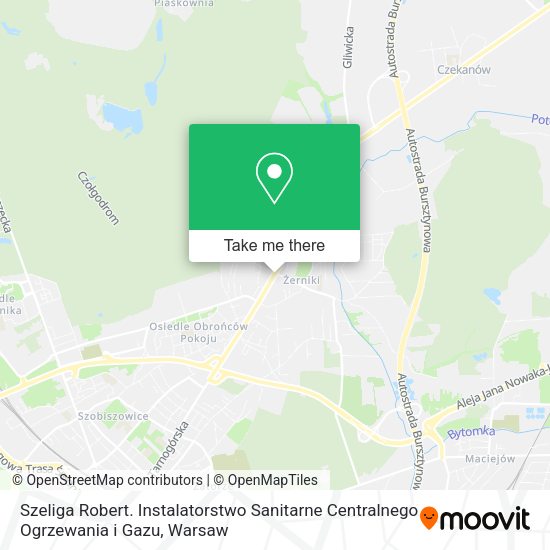 Szeliga Robert. Instalatorstwo Sanitarne Centralnego Ogrzewania i Gazu map