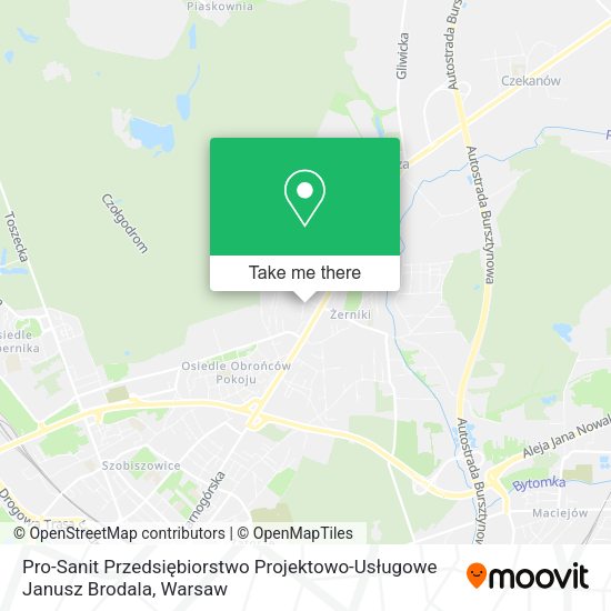 Pro-Sanit Przedsiębiorstwo Projektowo-Usługowe Janusz Brodala map