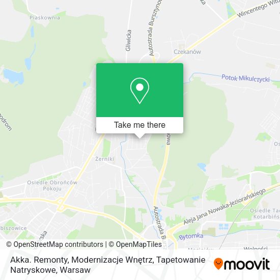 Akka. Remonty, Modernizacje Wnętrz, Tapetowanie Natryskowe map