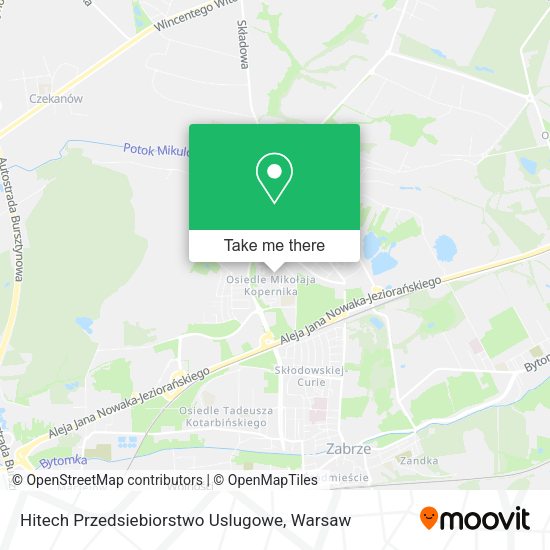 Hitech Przedsiebiorstwo Uslugowe map