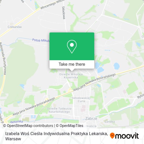 Izabela Woś Cieśla Indywidualna Praktyka Lekarska map