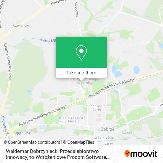 Waldemar Dobrzyniecki Przedsiębiorstwo Innowacyjno-Wdrożeniowe Procom Software map