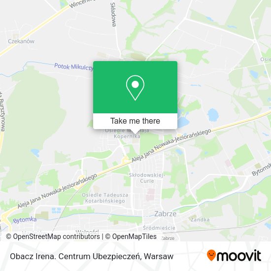 Obacz Irena. Centrum Ubezpieczeń map