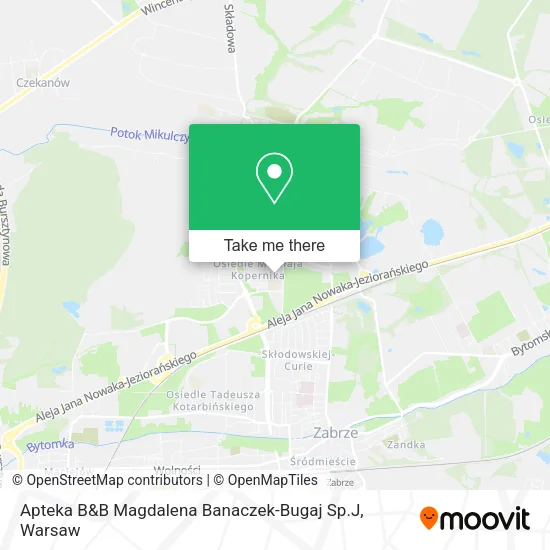 Карта Apteka B&B Magdalena Banaczek-Bugaj Sp.J