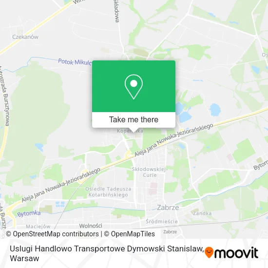 Карта Uslugi Handlowo Transportowe Dymowski Stanislaw