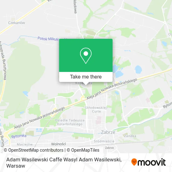 Карта Adam Wasilewski Caffe Wasyl Adam Wasilewski