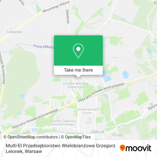 Карта Multi-El Przedsiębiorstwo Wielobranżowe Grzegorz Lelonek