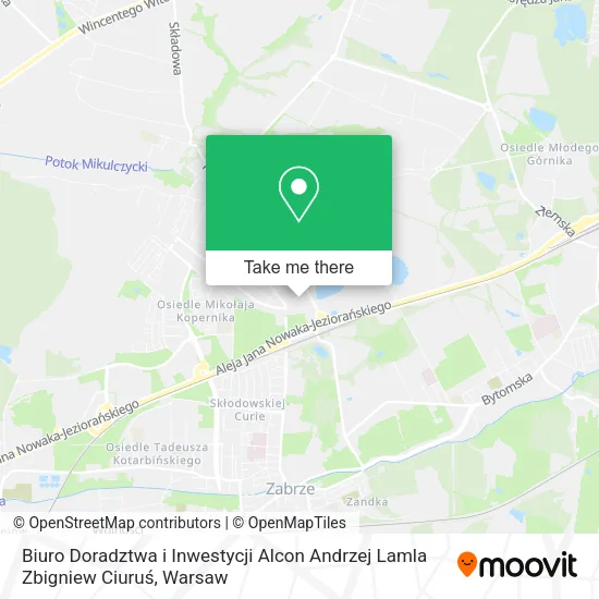 Biuro Doradztwa i Inwestycji Alcon Andrzej Lamla Zbigniew Ciuruś map