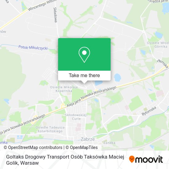 Goltaks Drogowy Transport Osób Taksówka Maciej Golik map