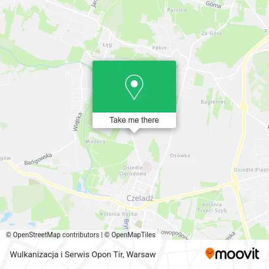 Карта Wulkanizacja i Serwis Opon Tir