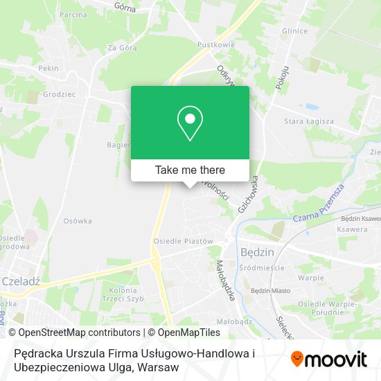 Pędracka Urszula Firma Usługowo-Handlowa i Ubezpieczeniowa Ulga map