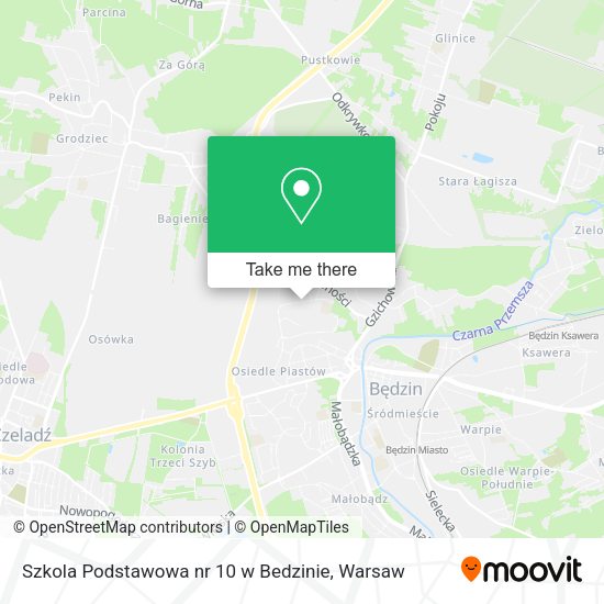 Szkola Podstawowa nr 10 w Bedzinie map