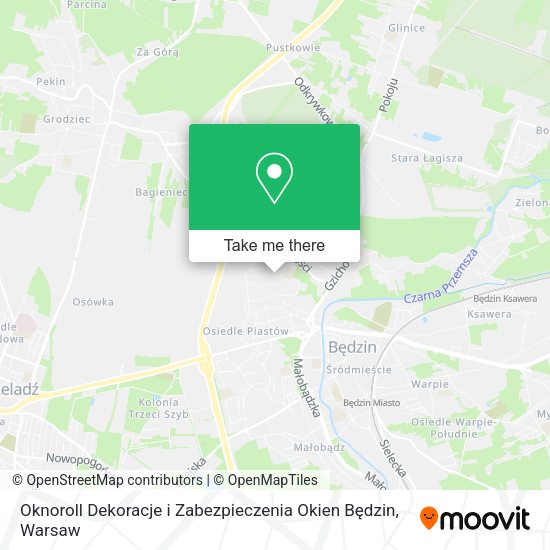 Oknoroll Dekoracje i Zabezpieczenia Okien Będzin map