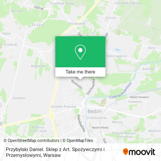 Przybylski Daniel. Sklep z Art. Spożywczymi i Przemysłowymi map