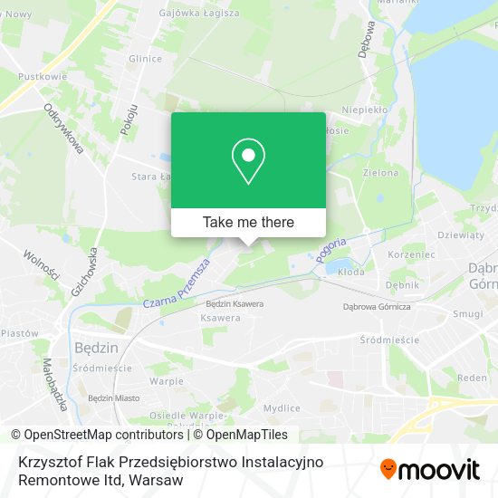 Карта Krzysztof Flak Przedsiębiorstwo Instalacyjno Remontowe Itd