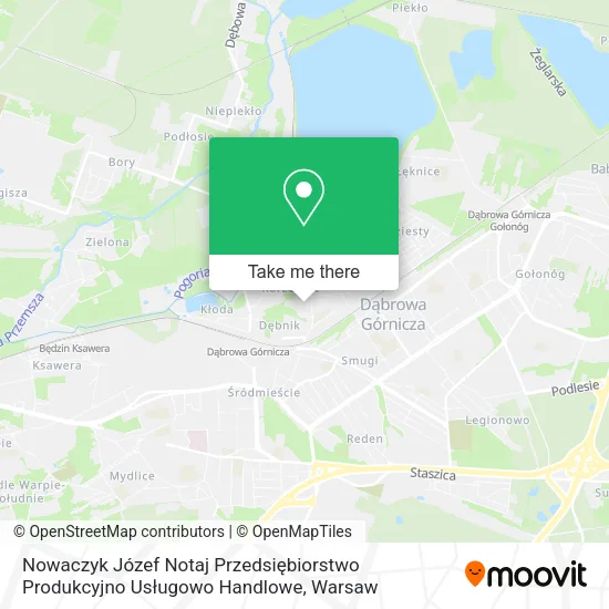 Nowaczyk Józef Notaj Przedsiębiorstwo Produkcyjno Usługowo Handlowe map