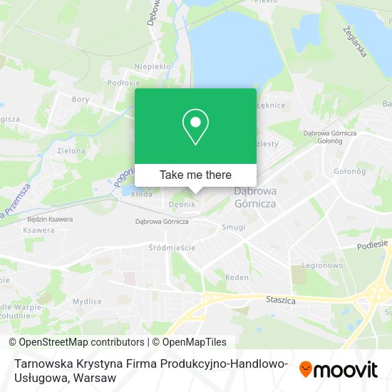 Tarnowska Krystyna Firma Produkcyjno-Handlowo-Usługowa map