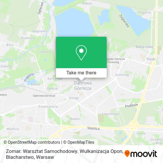 Zomar. Warsztat Samochodowy. Wulkanizacja Opon, Blacharstwo map