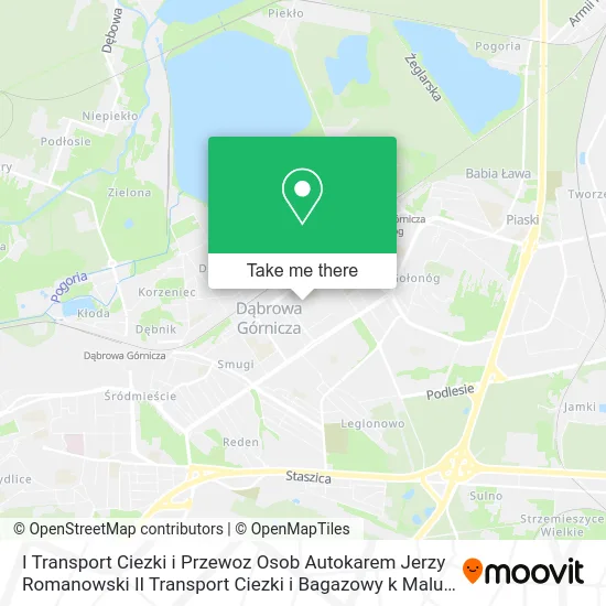 I Transport Ciezki i Przewoz Osob Autokarem Jerzy Romanowski II Transport Ciezki i Bagazowy k Maluc map
