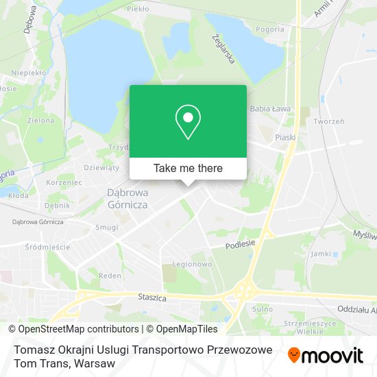 Tomasz Okrajni Uslugi Transportowo Przewozowe Tom Trans map