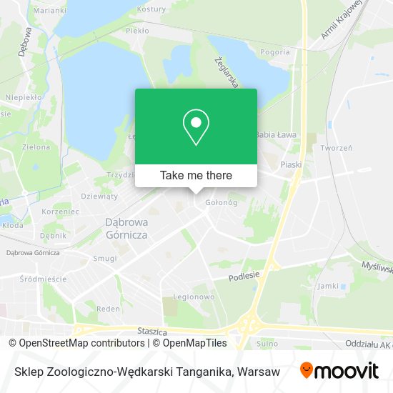 Sklep Zoologiczno-Wędkarski Tanganika map