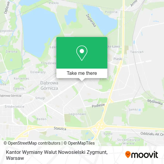 Карта Kantor Wymiany Walut Nowosielski Zygmunt