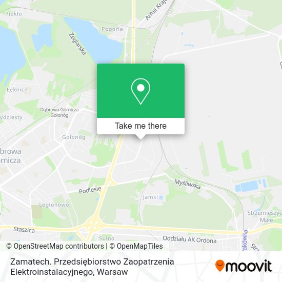 Карта Zamatech. Przedsiębiorstwo Zaopatrzenia Elektroinstalacyjnego