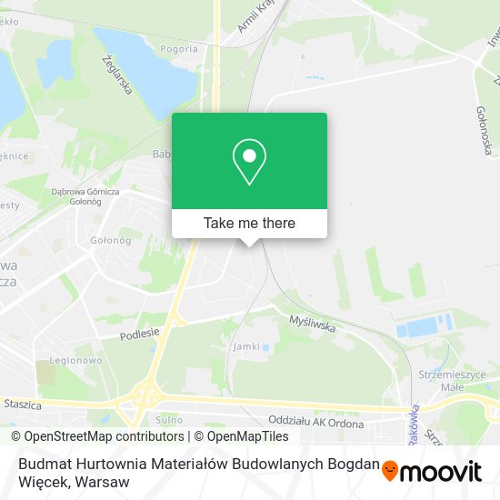 Budmat Hurtownia Materiałów Budowlanych Bogdan Więcek map