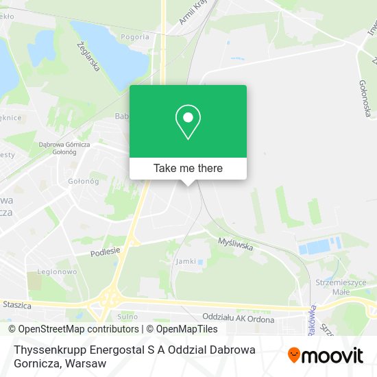 Thyssenkrupp Energostal S A Oddzial Dabrowa Gornicza map