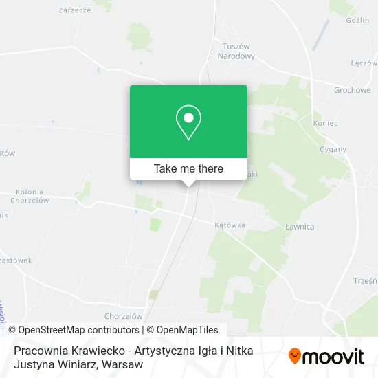 Pracownia Krawiecko - Artystyczna Igła i Nitka Justyna Winiarz map