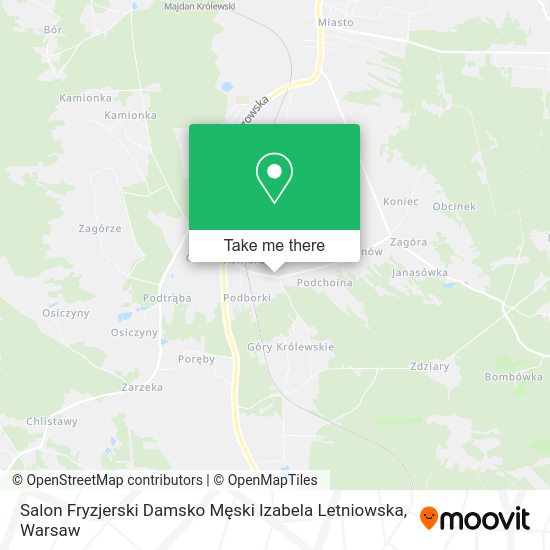 Salon Fryzjerski Damsko Męski Izabela Letniowska map