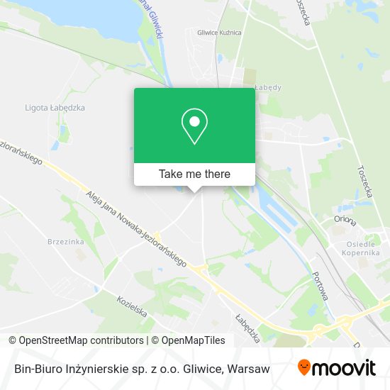 Bin-Biuro Inżynierskie sp. z o.o. Gliwice map