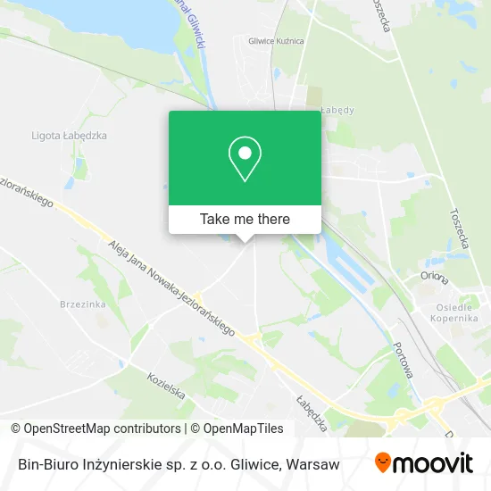 Карта Bin-Biuro Inżynierskie sp. z o.o. Gliwice