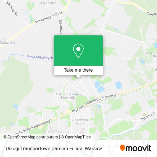 Usługi Transportowe Damian Fulara map