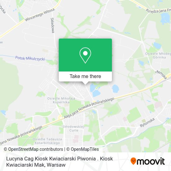 Карта Lucyna Cag Kiosk Kwiaciarski Piwonia . Kiosk Kwiaciarski Mak