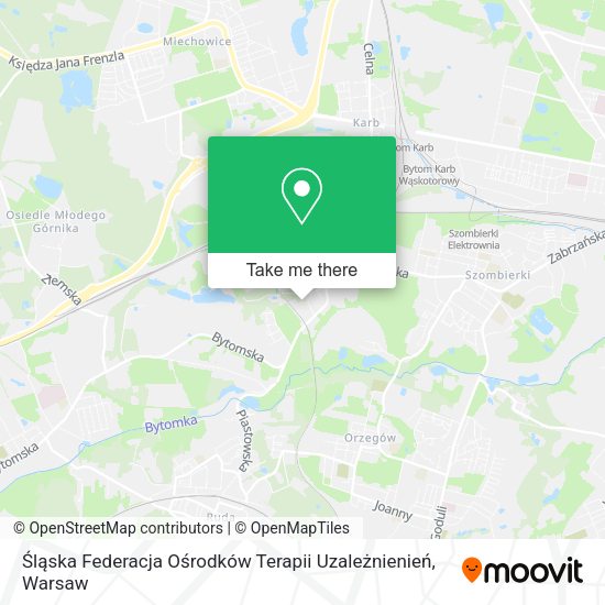 Śląska Federacja Ośrodków Terapii Uzależnienień map