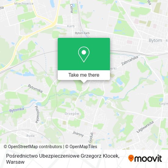 Pośrednictwo Ubezpieczeniowe Grzegorz Klocek map