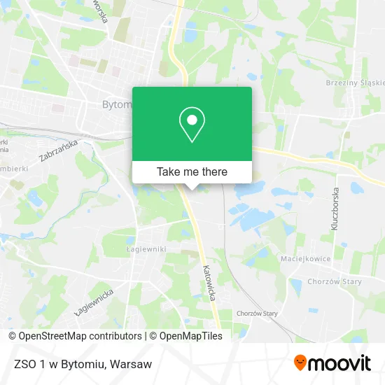 Карта ZSO 1 w Bytomiu